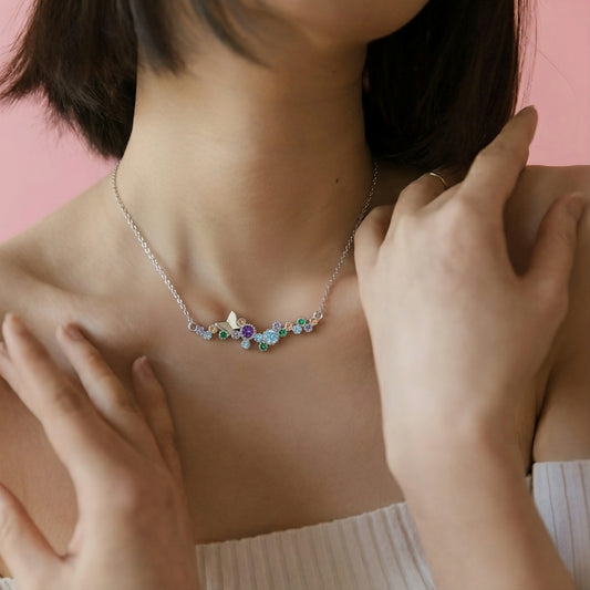 Bubbles Butterfly Necklace