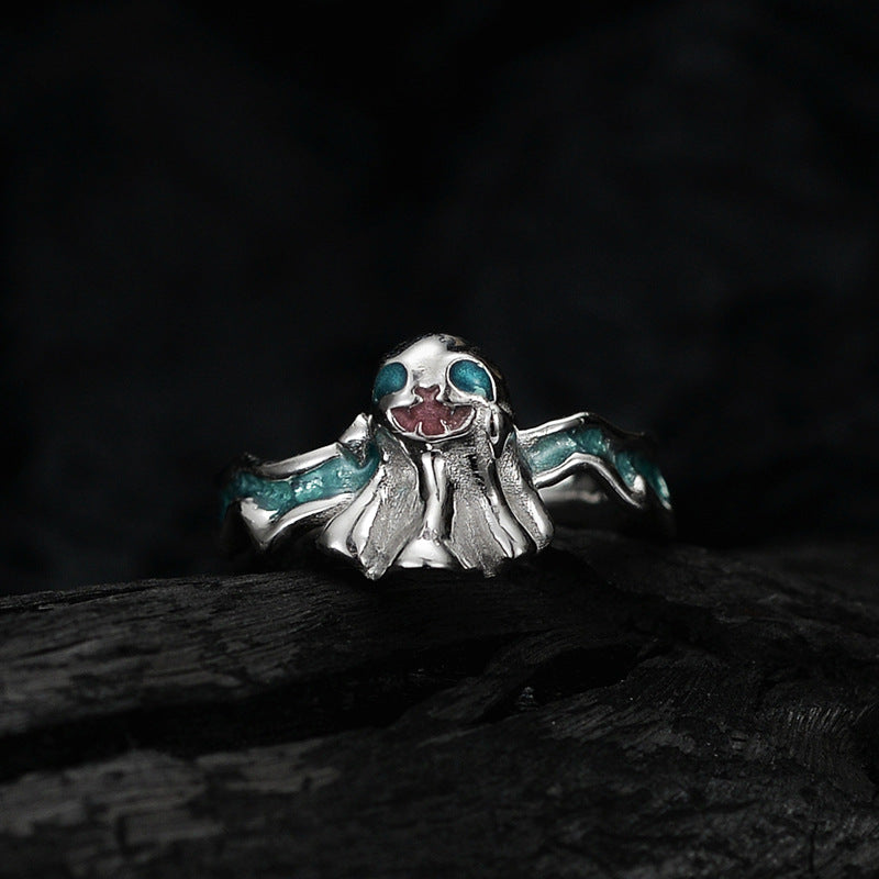 Fashion Blue Epoxy Ghost Ring
