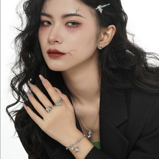 Fashion Blue Epoxy Ghost Ring