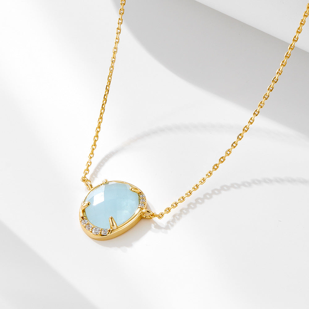 Ocean Bloom Aquamarine Necklace