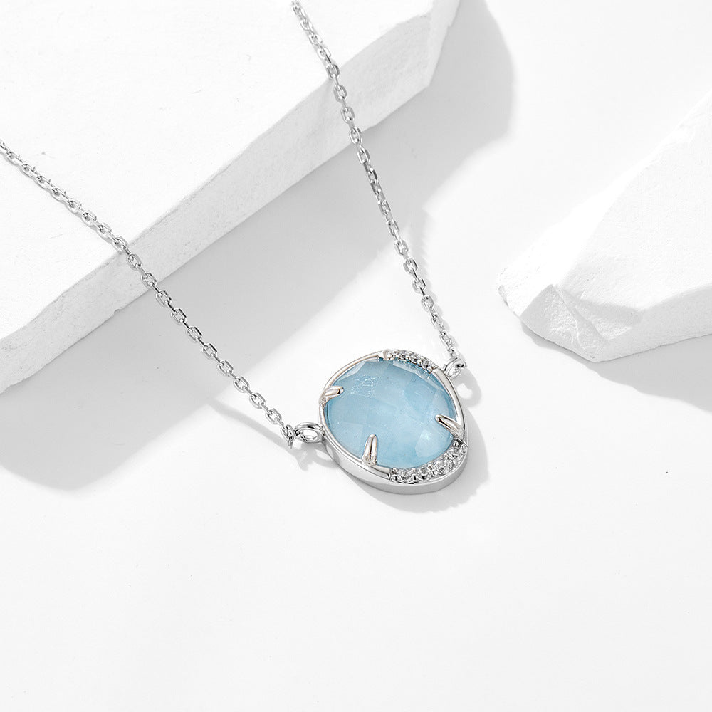 Ocean Bloom Aquamarine Necklace