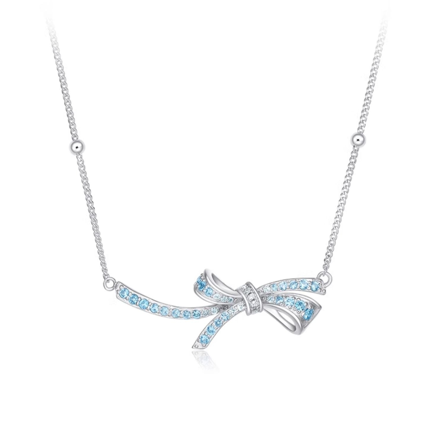Azure Bow Necklace