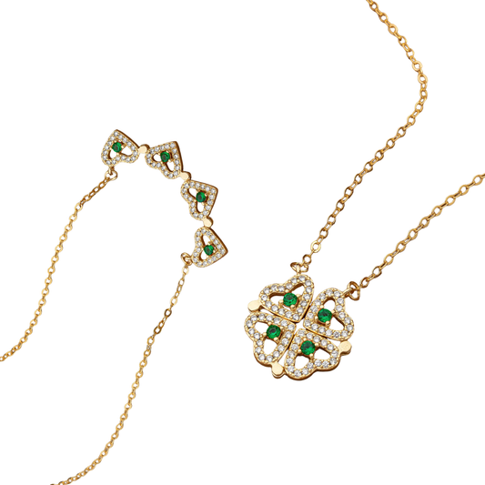 Lucky Aura Clover Necklace