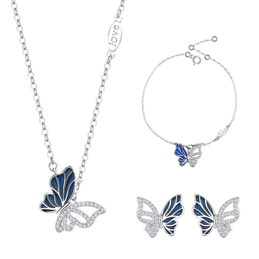 Butterfly Set (Necklace, Bracelet, Earrings)