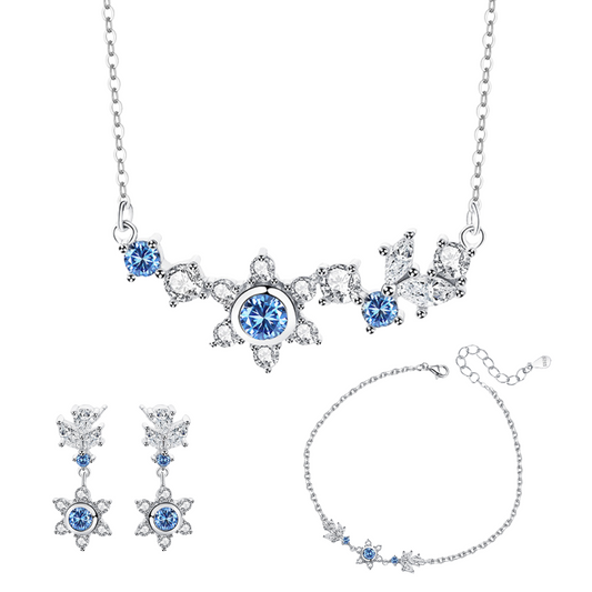 Blue Winter Set (Necklace, Bracelet, Earrings)