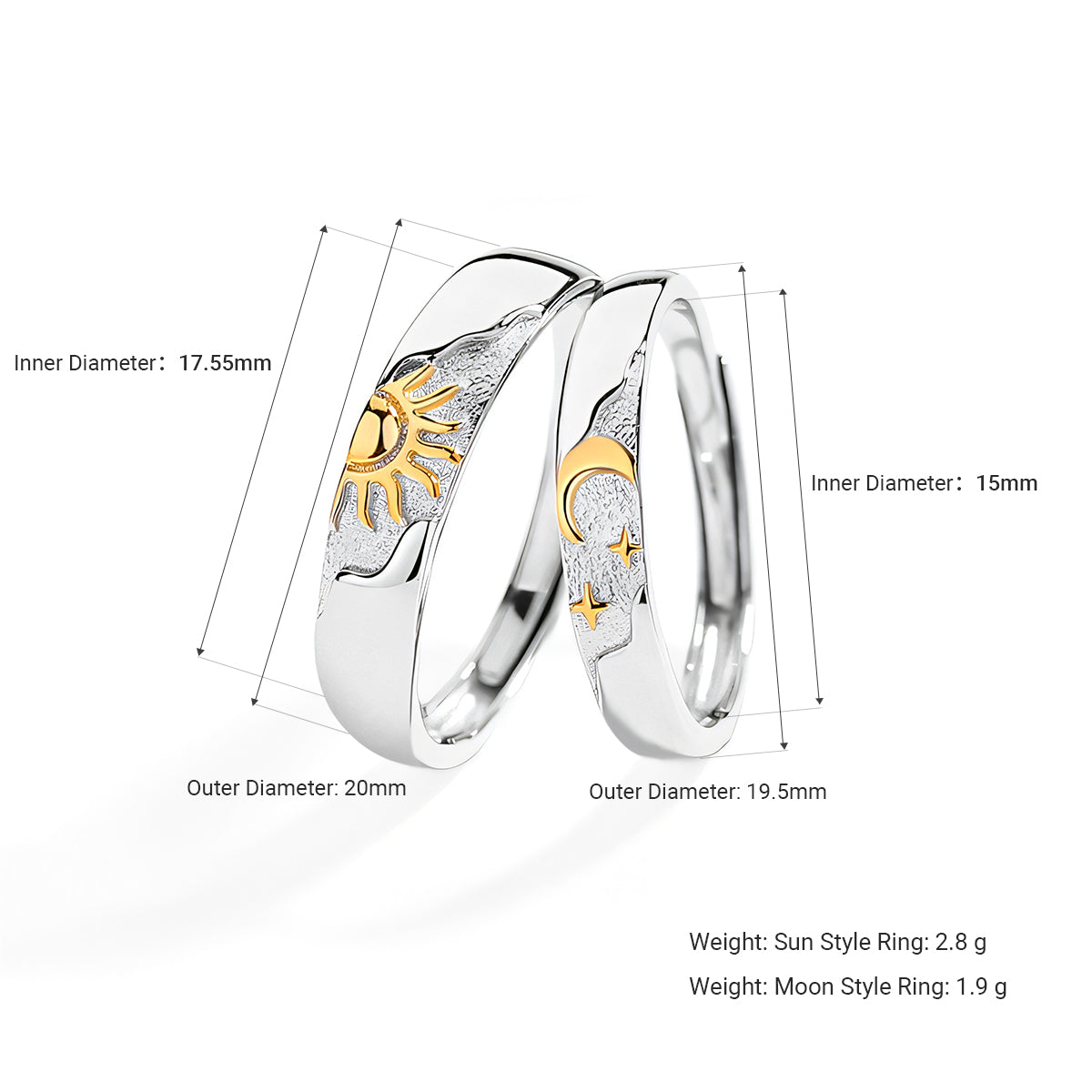Solar &amp; Lunar Duo Rings