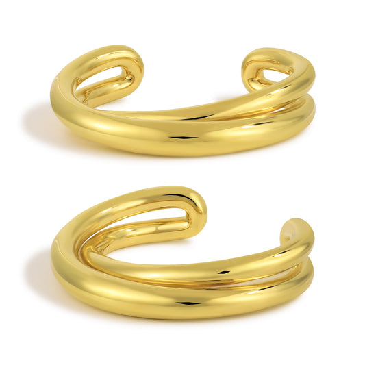 Dual Cross Cuff Bracelet