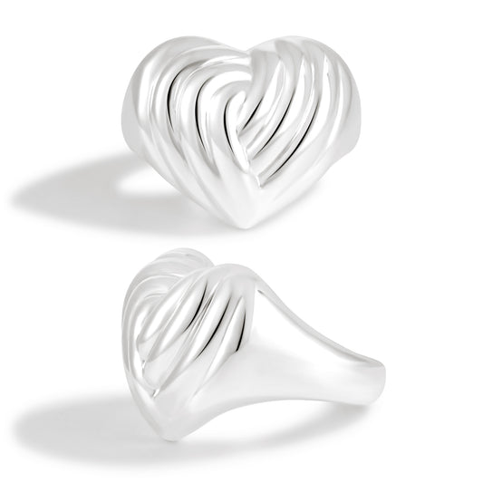 Heart Sketch Stud Earrings