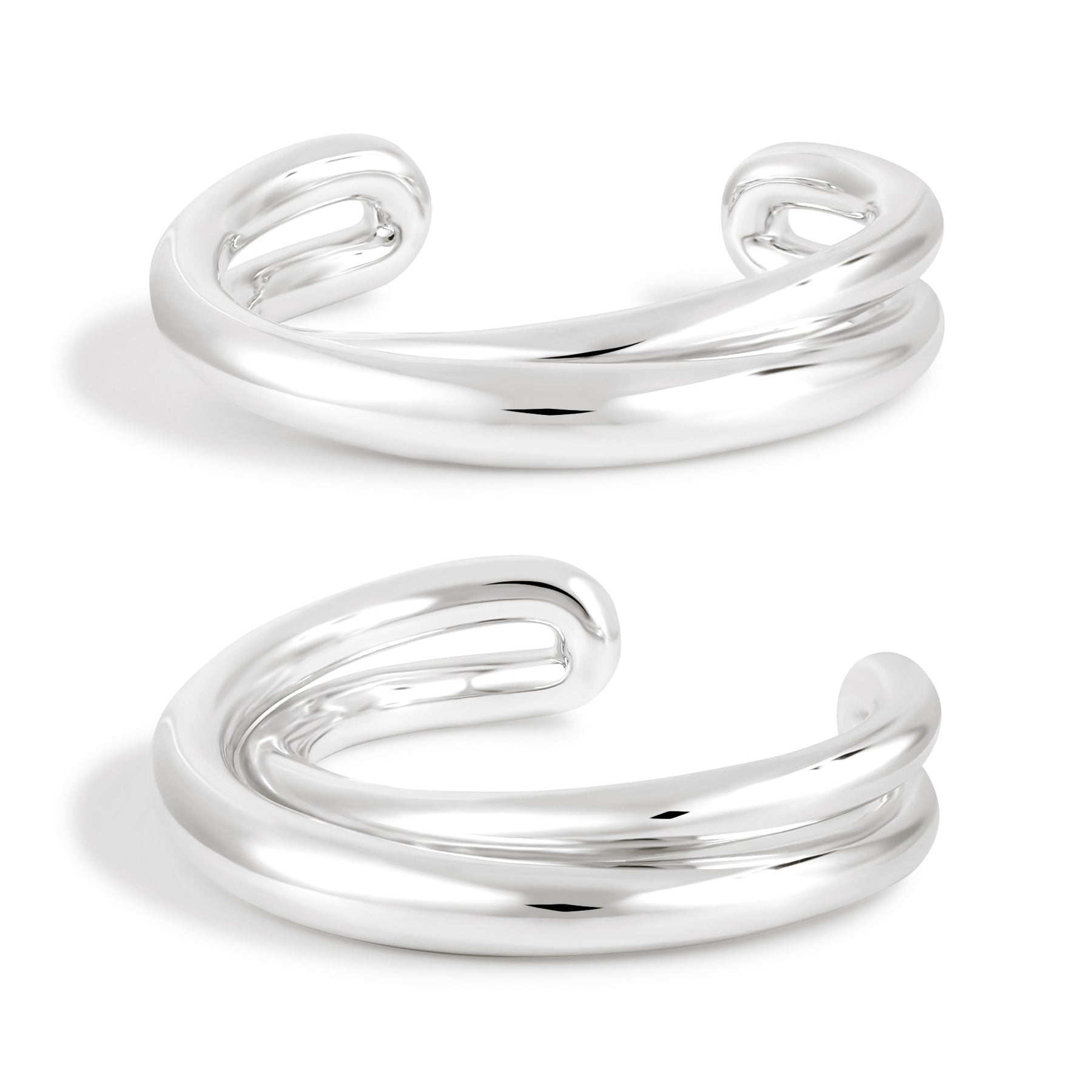 Dual Cross Cuff Bracelet