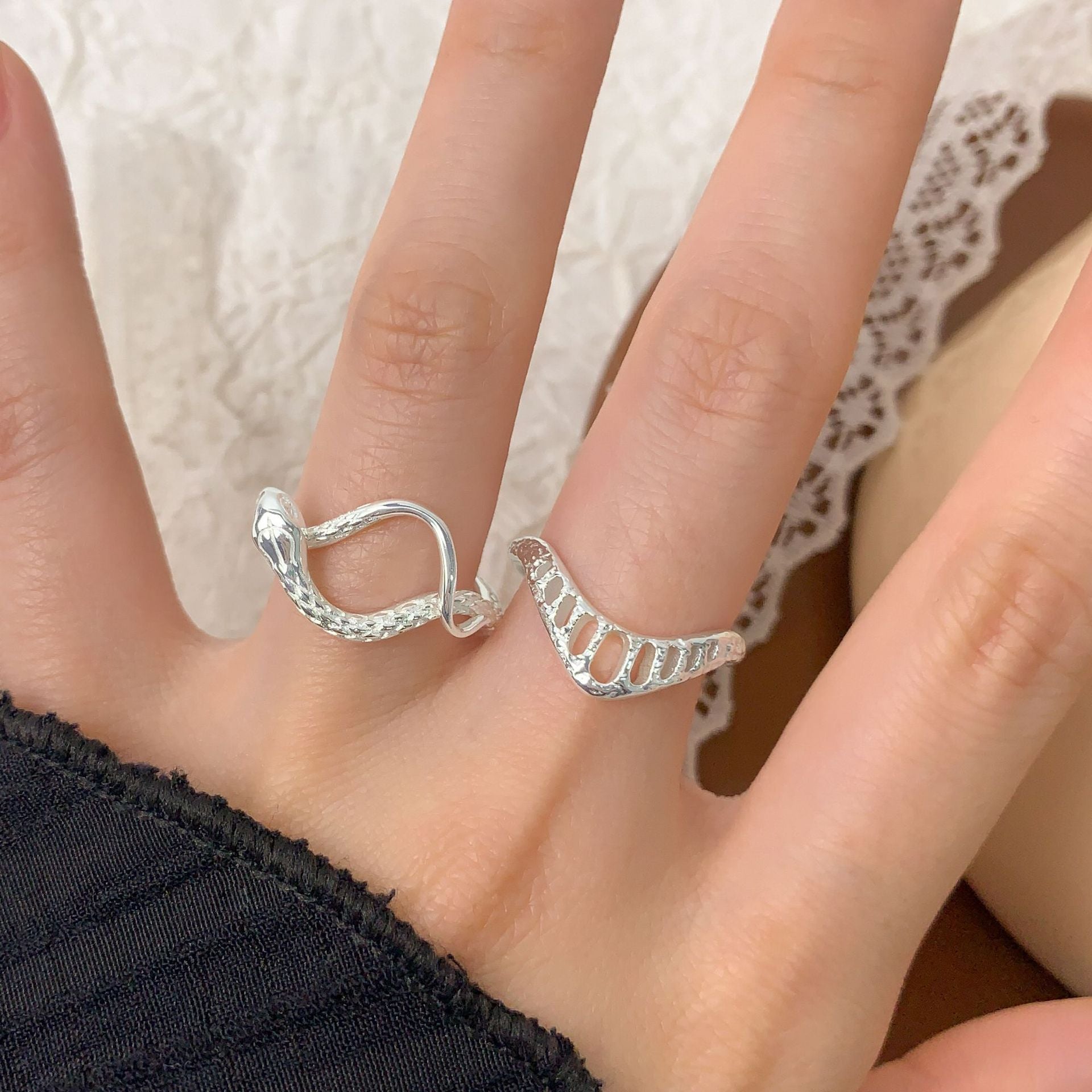 Snake Charm 925 Silver Ring