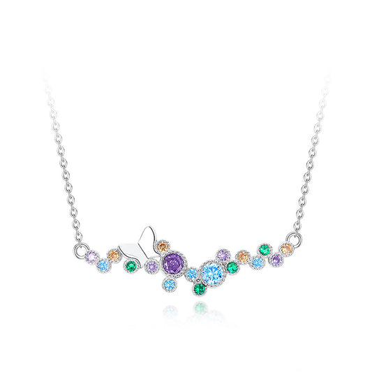 Bubbles Butterfly Necklace