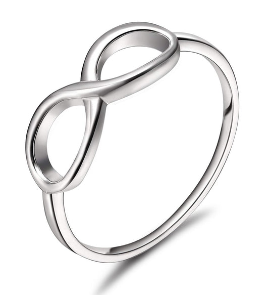 Ringsmaker 925 Sterling Silver Infinity Knot Rings Women Wedding Bands