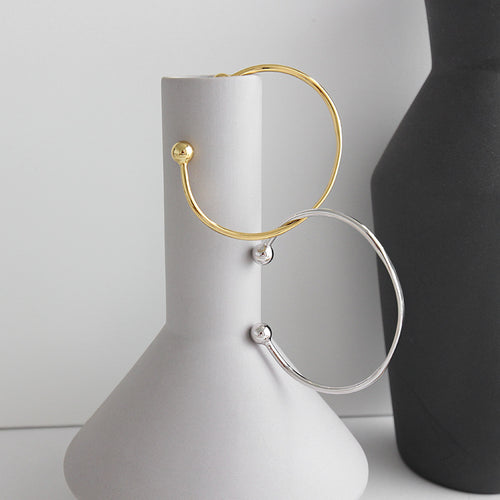 Gold Beads Open Bangle