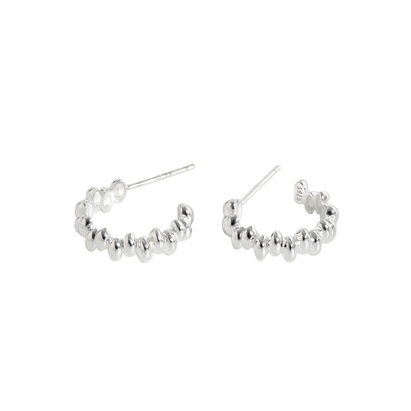 Fashion Beads Bubbles Circle Hoop Earrings