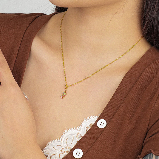 Cane Candy Pendant Chain Necklace