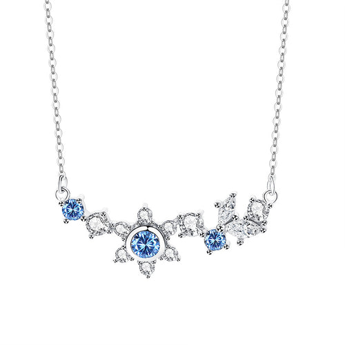 Blaues Winterset (Halskette, Armband, Ohrringe)