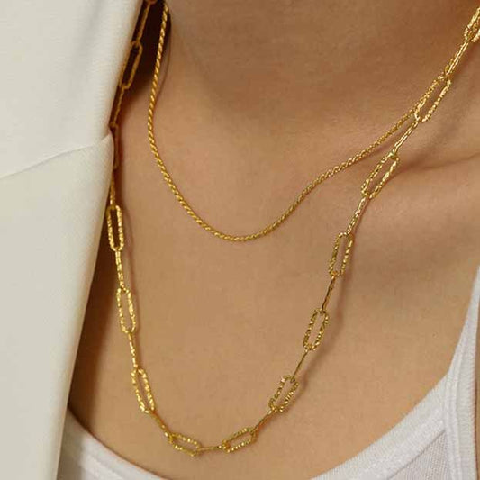 Minimalism Twisted Chain Necklace