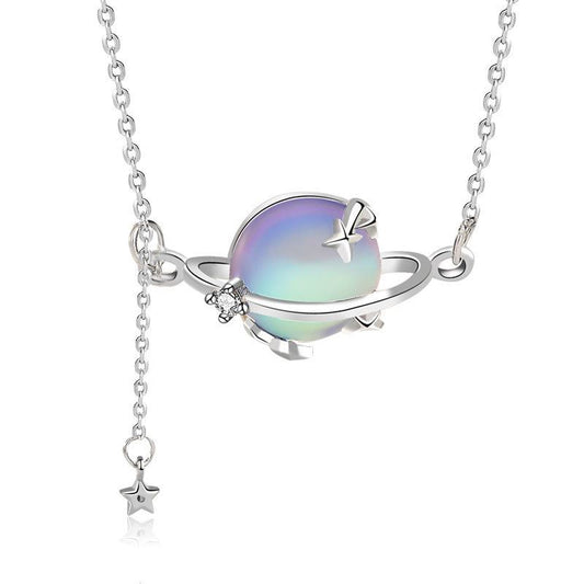 Moonstone Planet Necklace