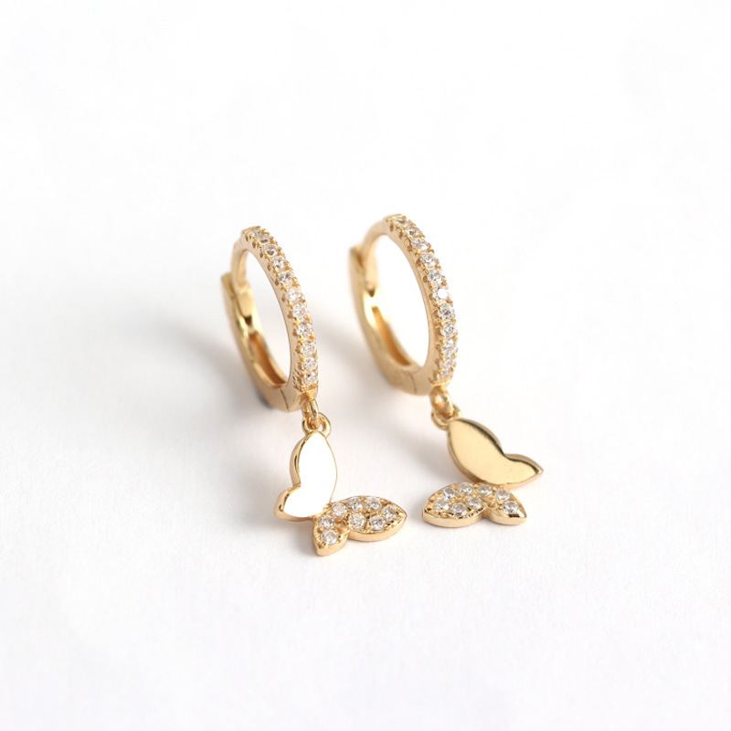 Butterfly Hoop Earrings