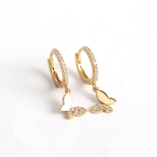 Butterfly Hoop Earrings