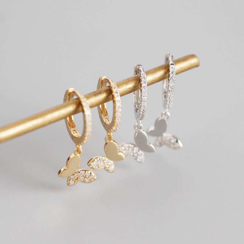 Butterfly Hoop Earrings