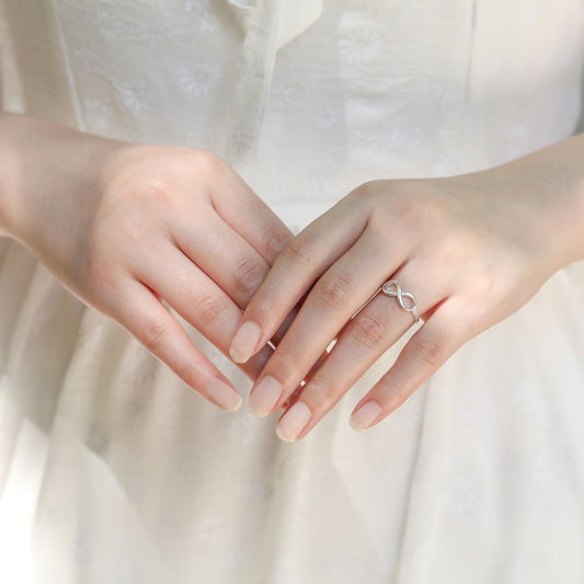 Ringsmaker 925 Sterling Silver Infinity Knot Rings Women Wedding Bands